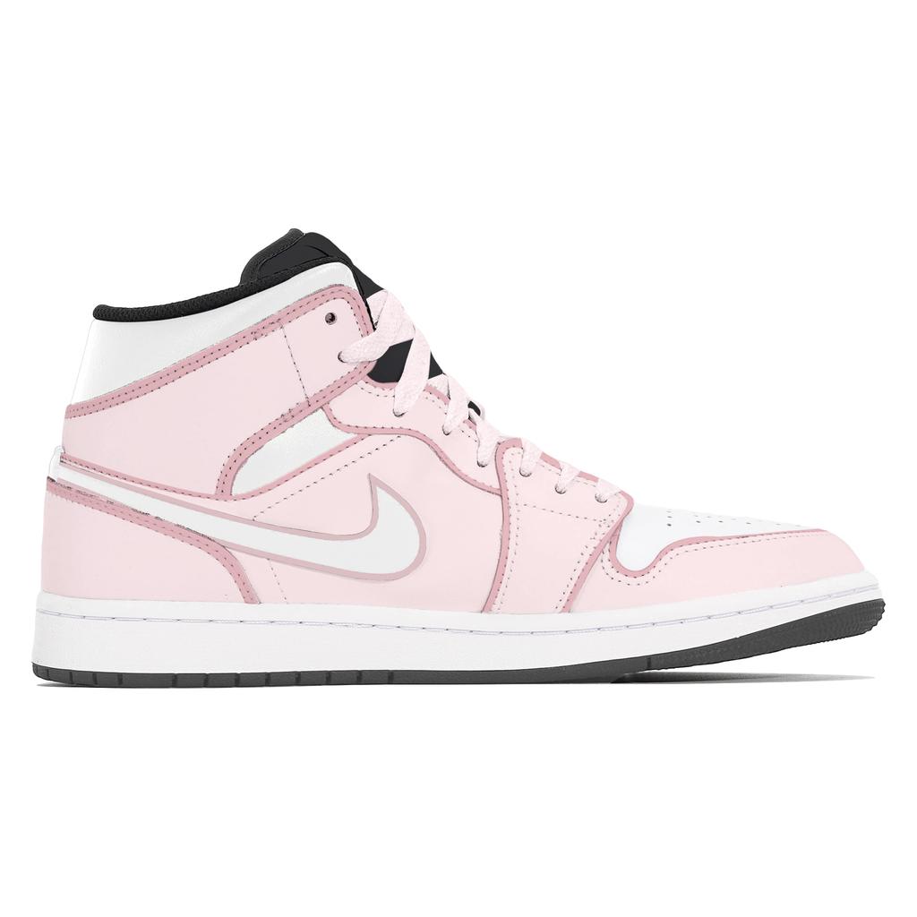 Jordan Air Jordan 1 Lemon Joy Slijtvast Slijtvast Mid-top Vintage Basketbalschoenen Unisex Wit Roze DQ8426-001(Team778-)