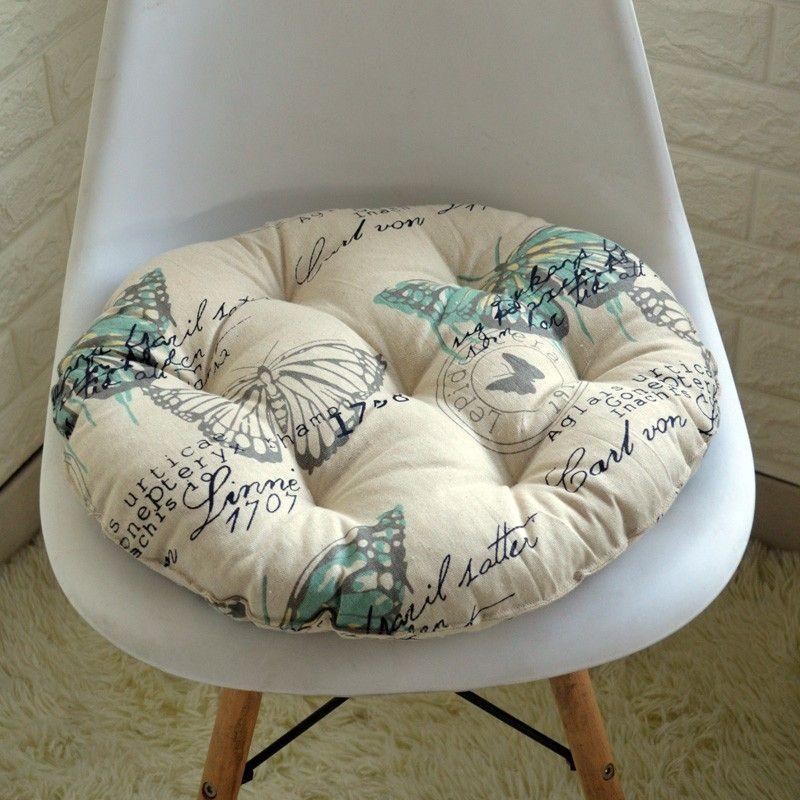 

Подушка для дома, балкона, окна, круглое ротанговое кресло, садовая подушка, тканевая подушка ручной работы, утолщенная подушка для стула, подушка для офисного сиденья Big butterfly Diameter 43cm, thickness 6cm