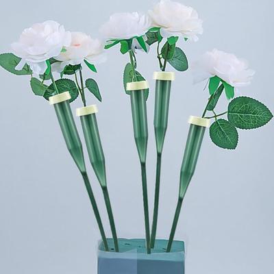 30 sztuk Rurki Wodne do Kwiatów Plastikowe Zielone Rurki do Kwiatów z Silikonowymi Nakrętkami Rurki Wodne do Świeżych Kwiatów do Ogrodu Akcesoria do Łodyg Bukietów