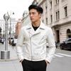 Autumn and winter new fashion men's PU leather jacket plus size men's leather jacket lapel zipper leather jacket men's