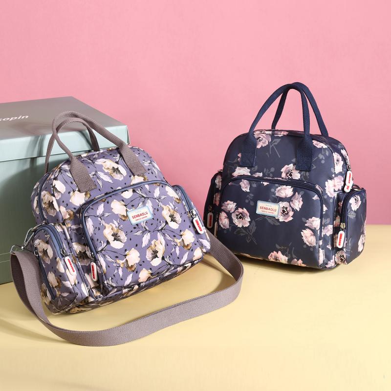 Geantă de umăr imprimată, ușoară, pentru călătorie în aer liber, geantă pentru mamă de vârstă mijlocie Geantă crossbody hidrofugă