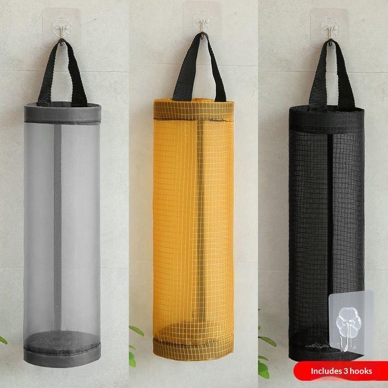 Wandmontierter Beutelspender-Küchenorganisator Hält Müllbeutel Nylon-Aufbewahrungsbeutel mit Metallösen für Vorratskammer