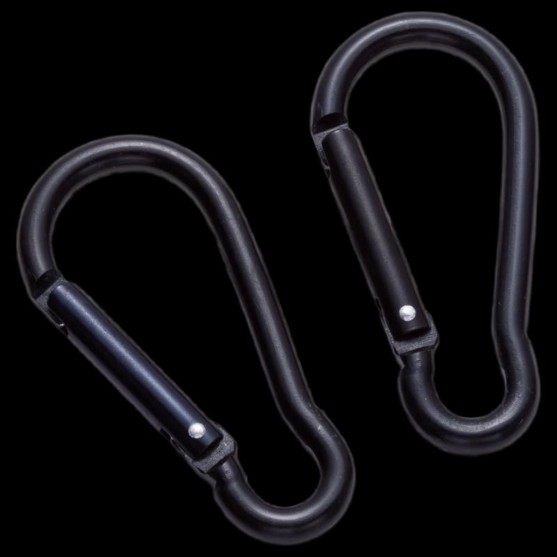 Black Gourd-shaped Climbing Carabiners - 100 Pack