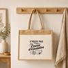 Sac cabas - PLANETEE - J'peux pas minimaliste (Course d'orientation) - toile de jute et coton - beige - 21 L