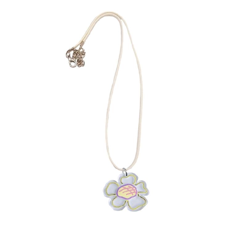 Acrylic Flower Pendant Necklace Fashion Collar Choker Elegant Neck Chain