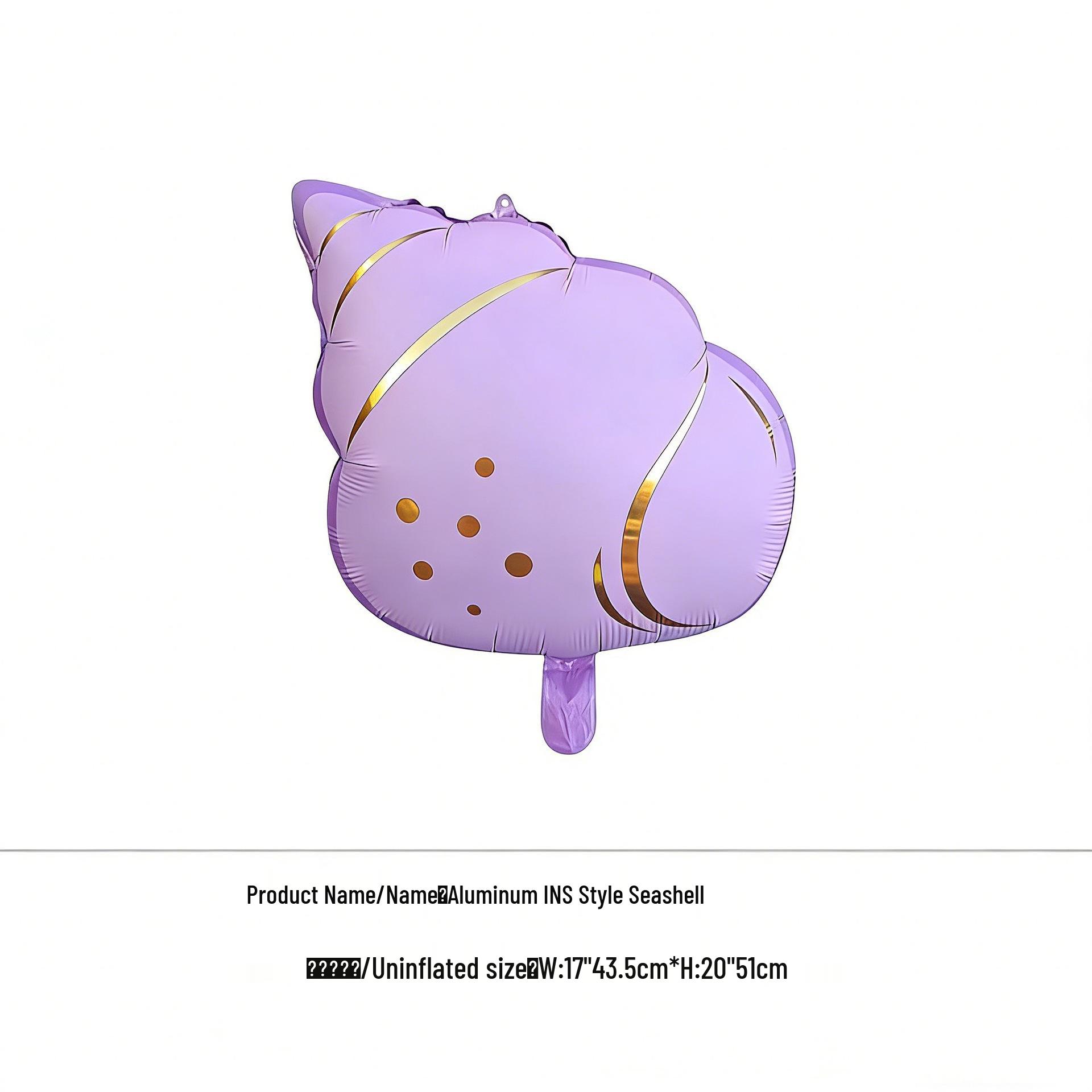 Matte Seashell Dolphin Mermaid Tail Foil Balloon - Ocean Birthday Party Decor Large Pink Seashell