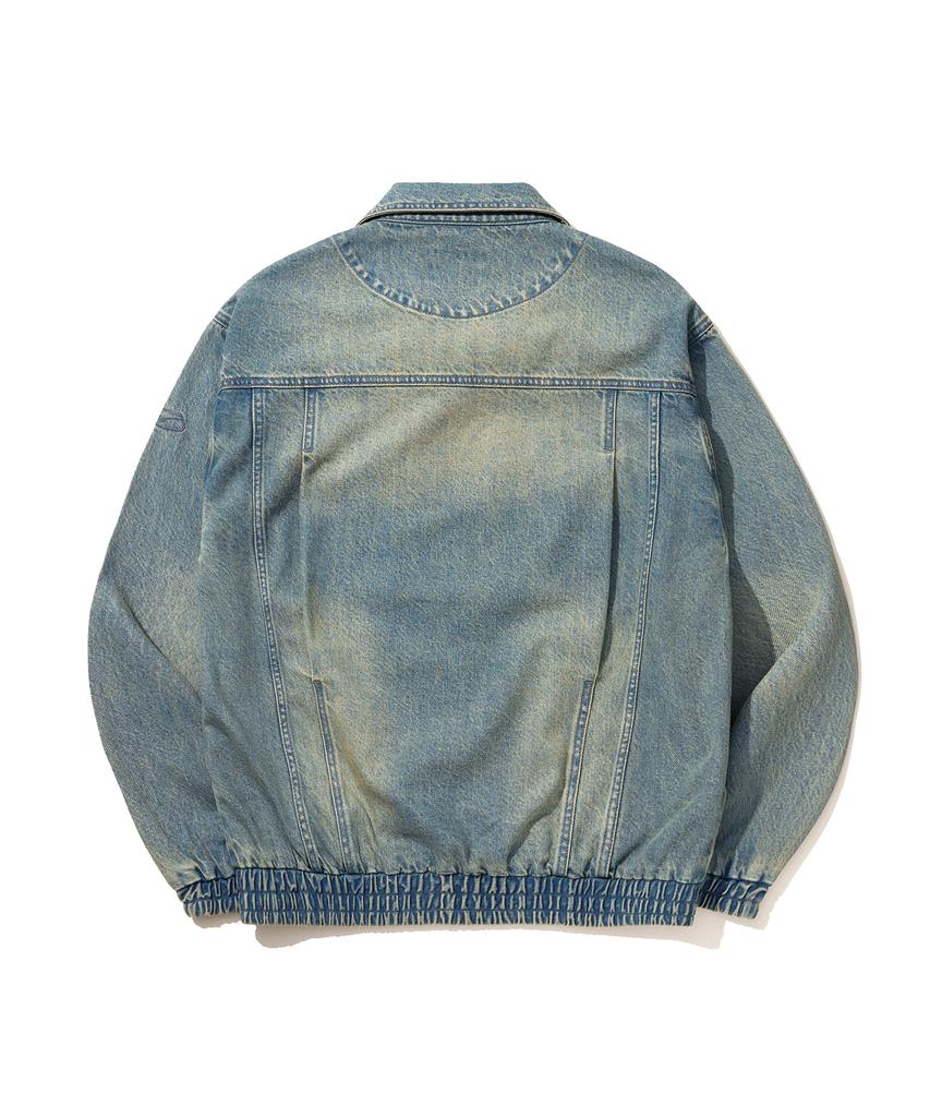 1993Studio Small Logo Vintage Washed Denim Jacket_Light Blue