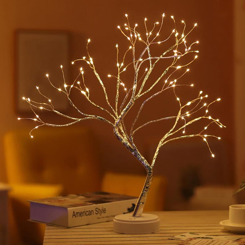 108 Led Copper Wire Adjustable Fairy Tabletop Bonsai Artificial Tree Lamp Home Decoration Holiday Lighting For Christmas New