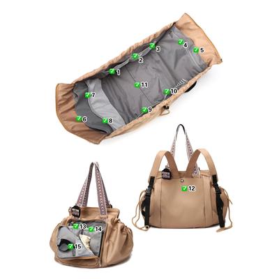 Mama-Tasche Mehrfachfach Rucksack Wickeltasche für Frauen Spritzwassergeschützte Reisetasche Leichte Umhängetaschen Handtasche