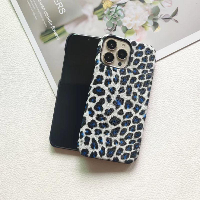 For Apple iPhone 7 To iPhone 16E 16 Pro Max Lady Leopard Print Fashion Half Pack PU Leather Phone Case Cover