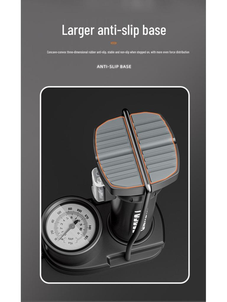 Universal High-Pressure Foot Pump for Bicycles, Cars, Motorcycles, and Sports Equipment