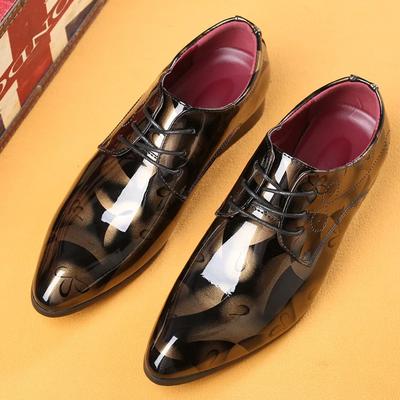 Fashion Luxury Men Oxford Shoes Retro Floral Pattern Men Dress Shoes Fashion Lace-Up Flats High Quality Business Men Party Wedding Shoes