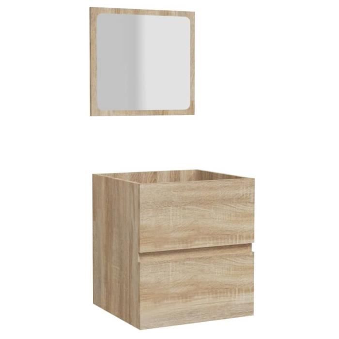804866 vidaXL Bathroom Cabinet with Mirror Sonoma Oak Engineered Wood