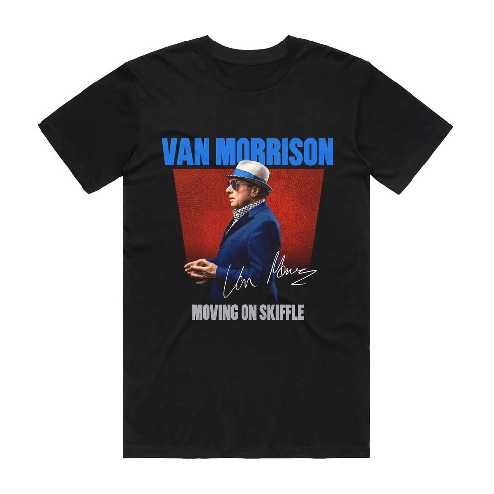 Vtg Van Morrison Moving On Skiffle Cotton All Size Black Unisex Shirt BL183 Unisex T-Shirt XXXL