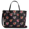 Mollie Coated Canvas Tote Bag, Shopping Bag, Shoulder Bag, Crossbody Bag, Handbag Medium Women's Black CW435-SVA47