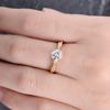 Chic Gold Color Women Twist Rings Brilliant CZ Marriage Wedding Ceremony Accessories Promise Crystal Ring Bridal Jewelry