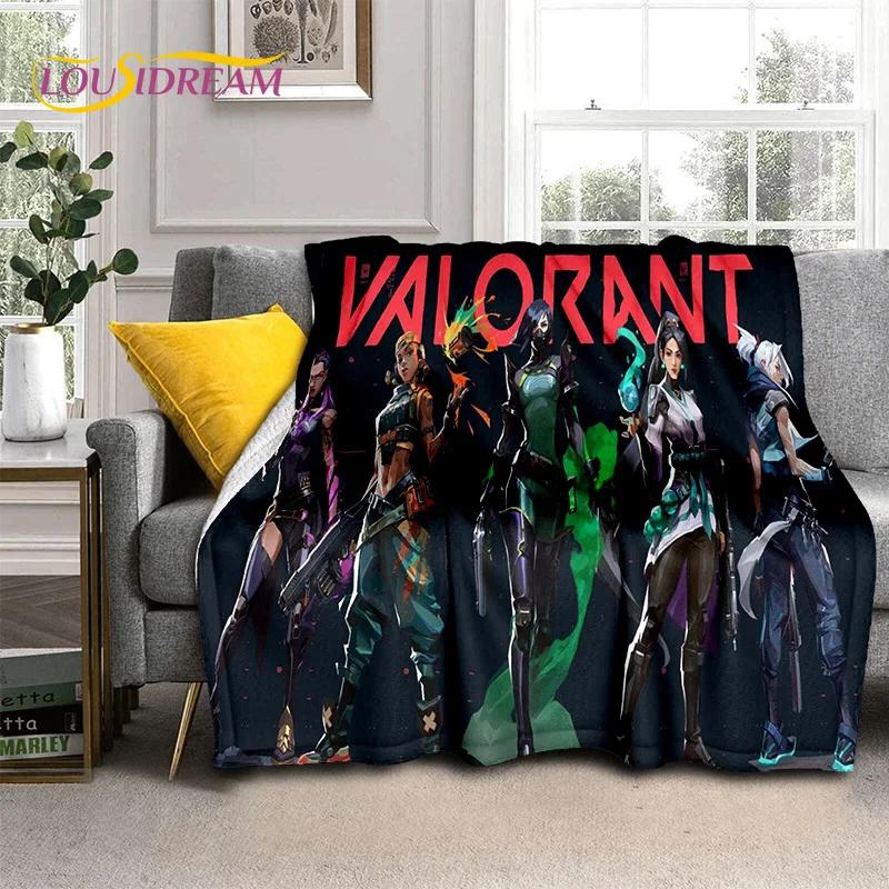 Cartoon Game VALORANT Gamer 3D Blanket,Soft Throw Blanket for Home Bedroom Bed Sofa Picnic Travel Office Rest Cover Blanket Kids