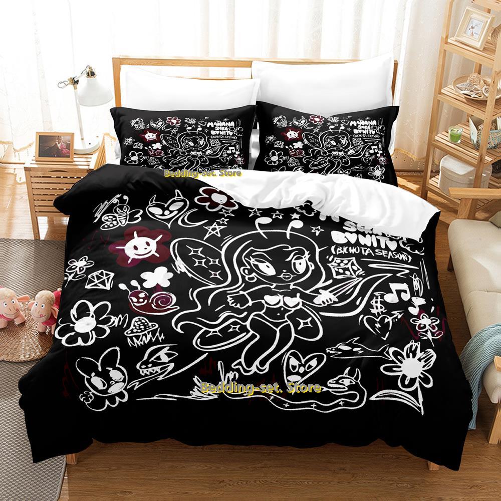 Comforter Karol G New Album Manana Sera Bonito Bichota 2 Bedding Set Cartoon Anime Three-Piece Set Adult Kid Bedroom Duvet Sets