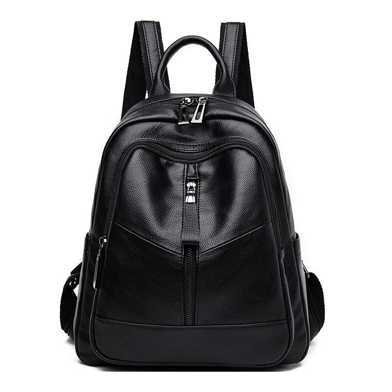 Luxury Soft Leather Women's Backpack - Large Capacity Travel Daypack & School Bag for Girls