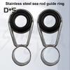 45 Teile/schachtel Angelruten-Führungsringe Verschiedene Größen Edelstahl Keramik Ösen Ersatz Süßwasser Salzwasser Angelrutenspitze Reparaturset