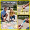 3pcs Indoor/Outdoor Sponge Chalk Brush Set (3 Brushes) - Suitable for Outdoor Creative Scenarios Such as Sidewalk Painting, Driveway Graffiti