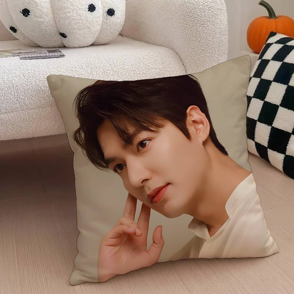 Handsome Star L-Lee Min-ho-MT Popular Pillow Case Comfort Sofa Bed Silky Elegant Invisible Zipper Decorative Cushion Cover