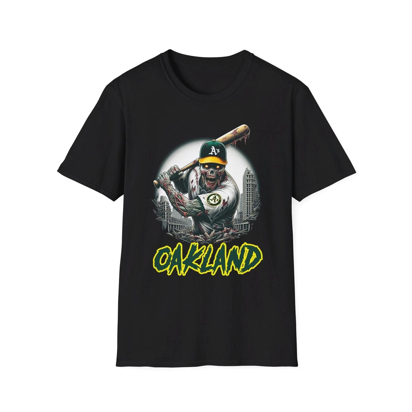 Футболка с хоррор-мешапом Oakland A s XL