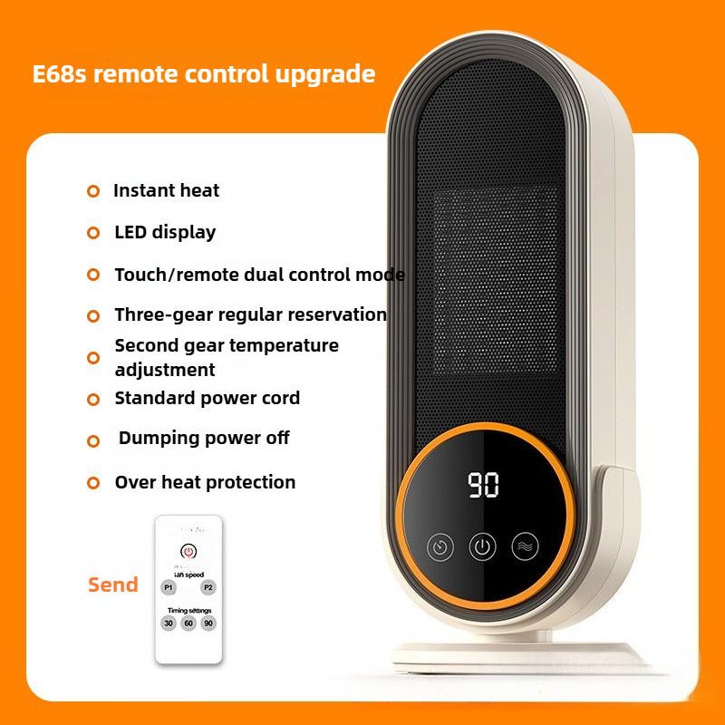 1200W High Power Electric Heater Winter Home Office Desktop Heating Fan Ceramic PTC Heating Small Warm Air Blower