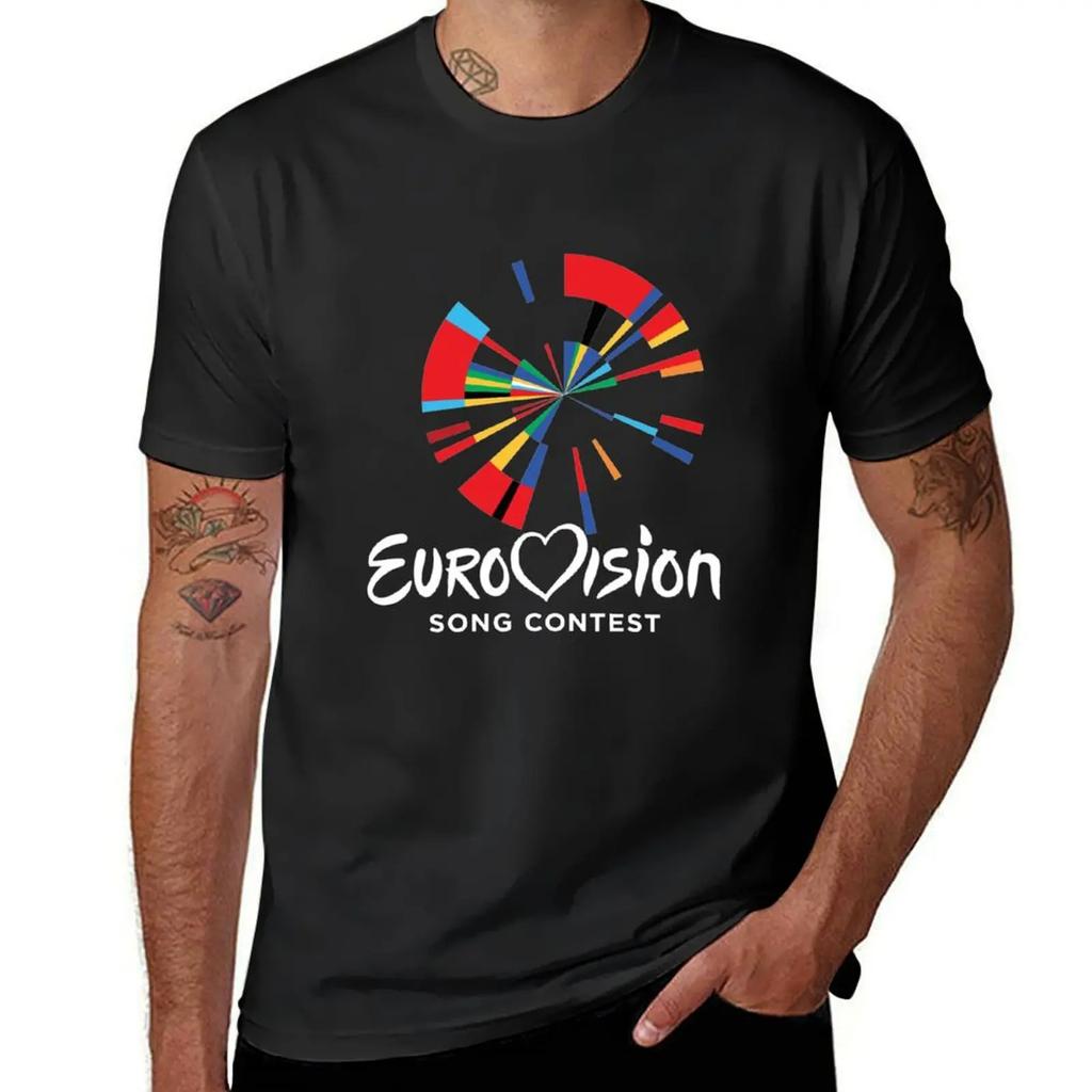 Eurovision Song Contest Classic Logo T-Shirt Quick-Drying Oversized Mens Graphic T-shirts Pack Fashion Streetwear Men's Clothing