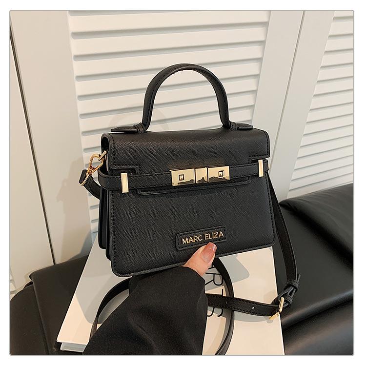 

High End Handbag Summer New Retro Fashion Small Square Bag Casual Simple Shoulder Crossbody Bag чёрный