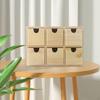 Small Drawer Storage Box Makeup Jewelry Organizer, Craft Household Wooden Desk Organizer Mini