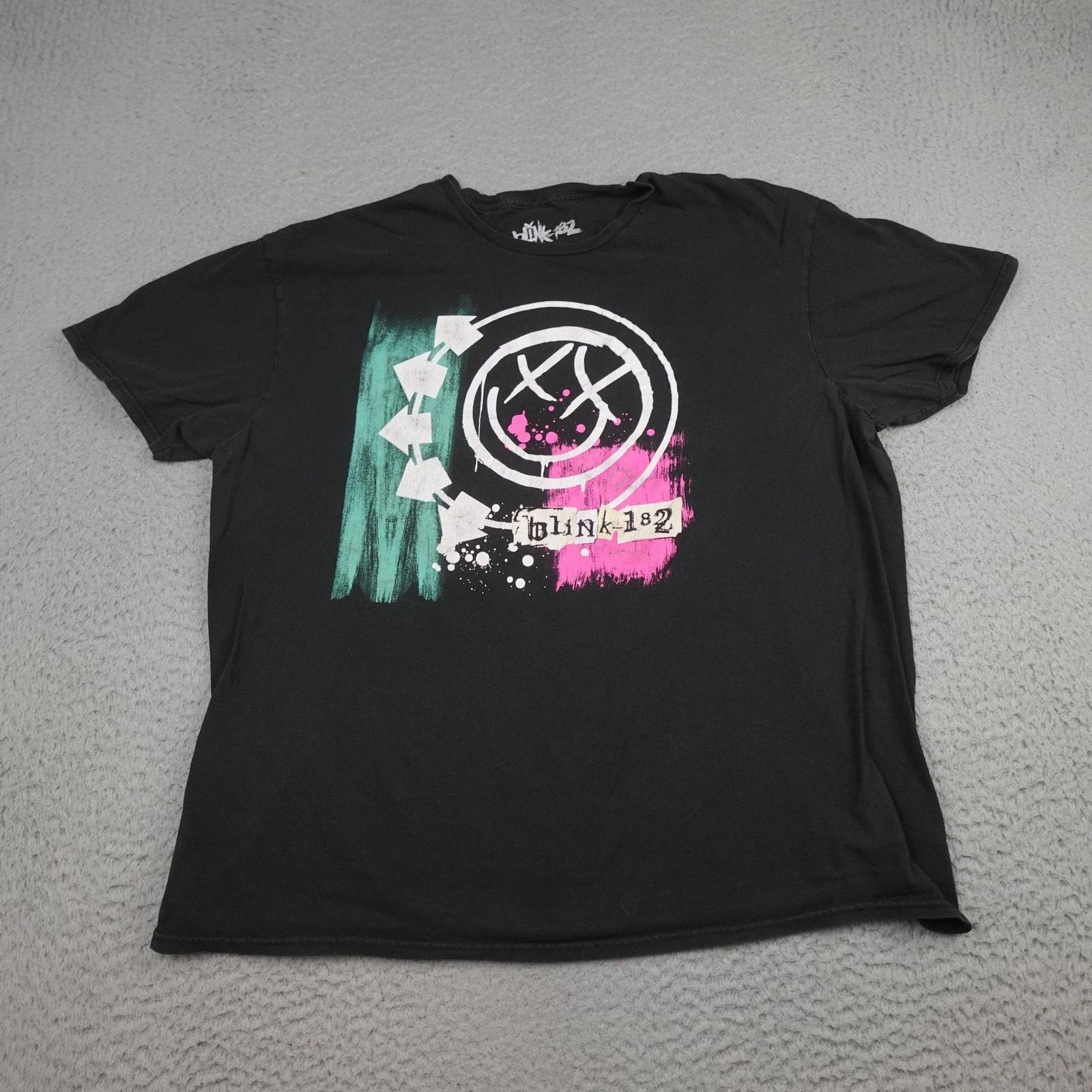 

Blink 182 Shirt Mens 2XL Black Band Tee Mad Engine Graphic Rock Concert Tour M
