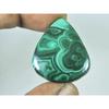 27X32X4MM Natural Malachite Flower Design Pear Cabochon Loose Gemstone 48Cts D-499