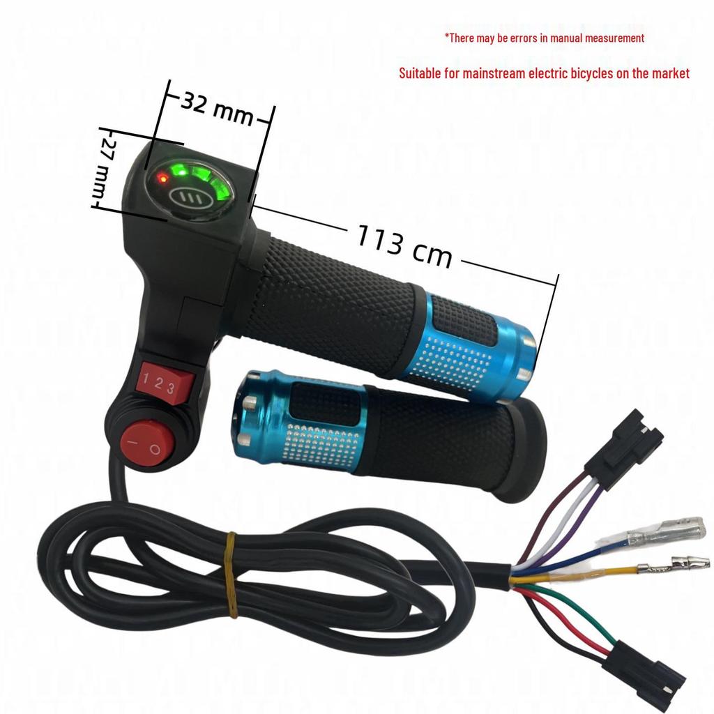 Four-light Switch & Three-speed 123V Digital Display Electric Vehicle Throttle Twist Grip