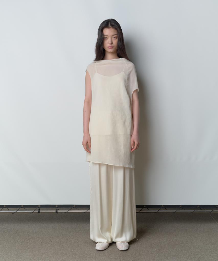 Bopeu Lunel Sheer Asymmetric Top (Cream)