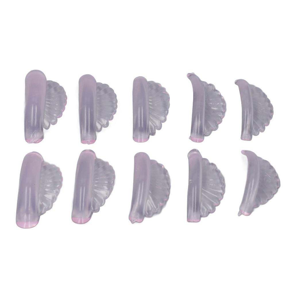 5 perechi Roz Shell Bigudiuri pentru Lifting Gene Siliconic Moale Extra Lat Instrumente Auxiliare Pad Autoadeziv pentru Ondulat Gene pentru Machiaj Salon de Frumusețe