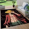 Monkey D Luffy Flannel Pattern Square Carpet,Area Rug,Carpet Rug for Living Room Bedroom Sofa Playroom Decor,Non-slip Floor Mat