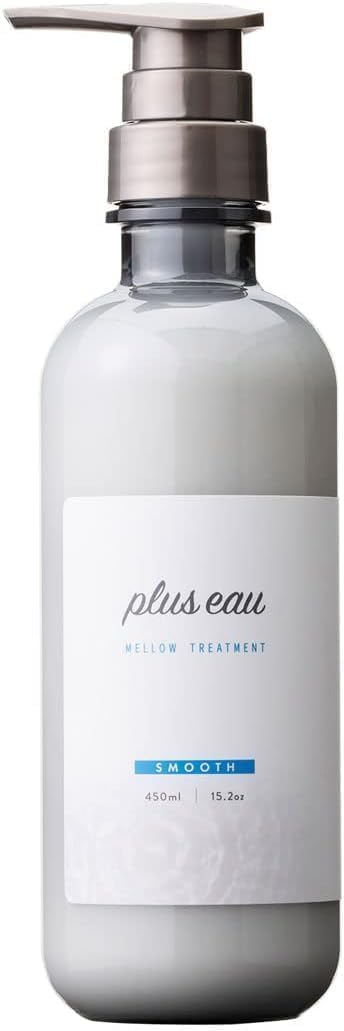 plus eau Mellow Treatment Smooth 450ml Pump Bottle White Floral Pear Scent (Single Item) &