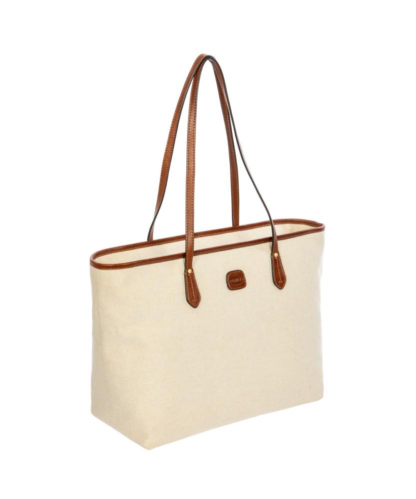 Brics Volterra Trama Shopping Bag Cappuccino (Br-Boe05963.493)