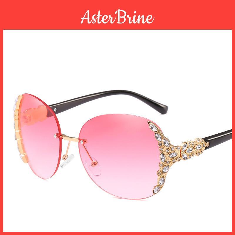 Unisex Vintage Mirror Frameless Flat Lens Sunglasses With Classic Square Style