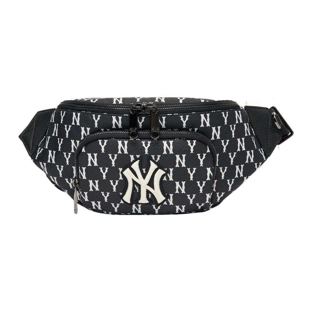 New MLB Monogram Collection Polyester Combo Bag One Shoulder Crossbody Fanny Pack Regular Unisex Black 3AHSM012N-50BKS