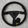 14Inch Universal Racing Montecarlo Sports Steering Wheel Red Suede JDM Car Steering Wheel PC-ST51