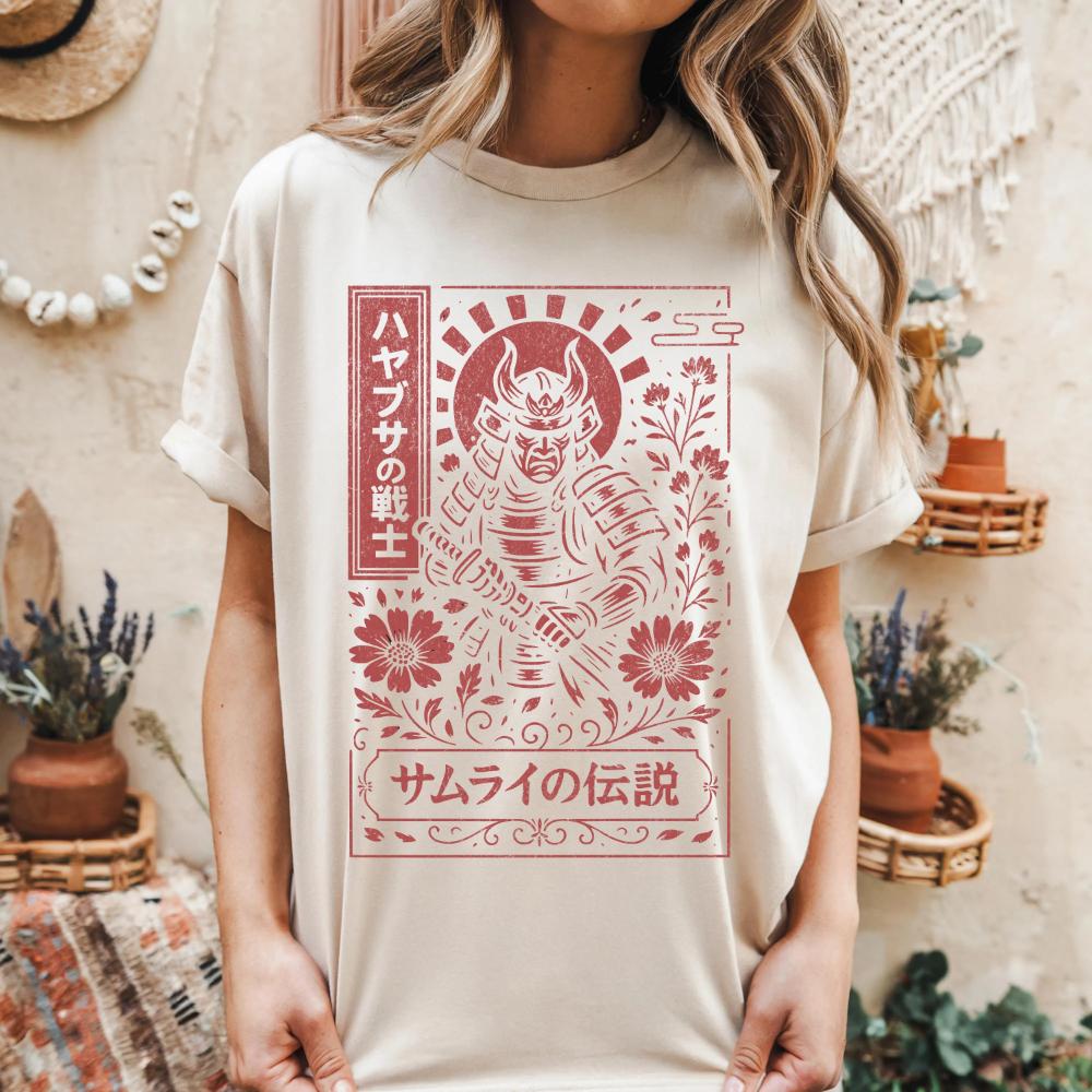 Samurai Gift Shirt Japanese Warrior Tee Anime Fan Aesthetic Top Ronin Art TShirt Gamer Inspired Graphic Tee Unisex
