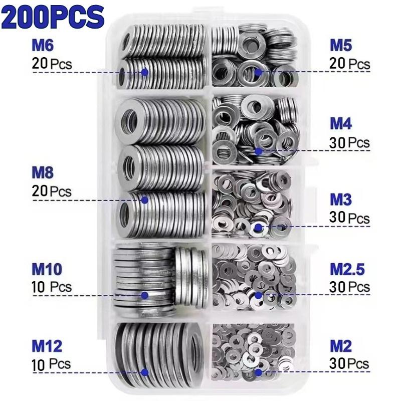 Cross-Border Flat Washers & O-Rings Sealing Gasket Set (100/200/400/600 Pieces)