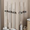 Wall Mounted Mop Holder Hook Self Adhesive Mop Organizer Rack Brush Broom Mop Hanger Holder Kitchen Bathroom Storage Accessories