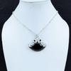 Natural Black Onyx Gemstone Silver Pendant in 925 Sterling Silver - Handmade Design, Everyday Wear Jewelry Thanksgiving Gift
