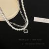 Black Love Double Layer Retro Pearl Clavicle Necklace - 2025 Hip-Hop Cold Style for Women