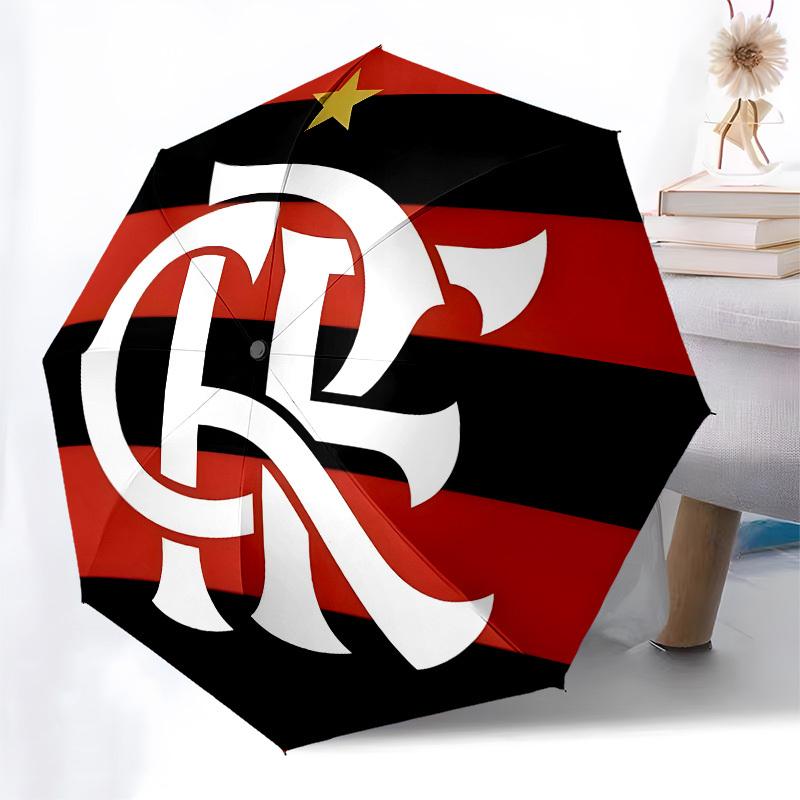 Flamengo,  Automatic Opening and Closing, 8 Rib Structure Portable Umbrella, Suitable for Men and Women In All Seasons  Perfect Gift for Hol
