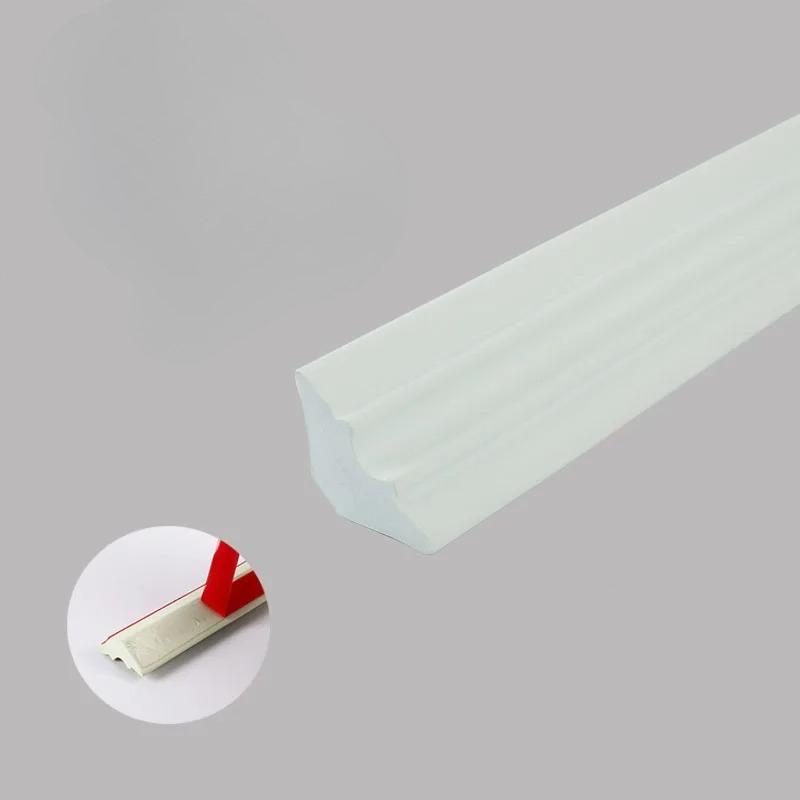 

1pc 3.5cmx1m Ceiling Decorative Strip Pvc Self-Adhesive Edge Banding Soft Line Home Decoration Corner Ceiling Floor 3.5cmx1m белый
