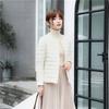 Feather new women's 90-fleece women's clothing round neck V-neck long-sleeved liner solid color down jacket simple coat